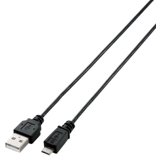 【新品/取寄品/代引不可】スマートフォン用充電/データ転送/極細/Micro-USB(A-MicroB)ケーブル/ブラック/1.5m U2C-AMBX15BK