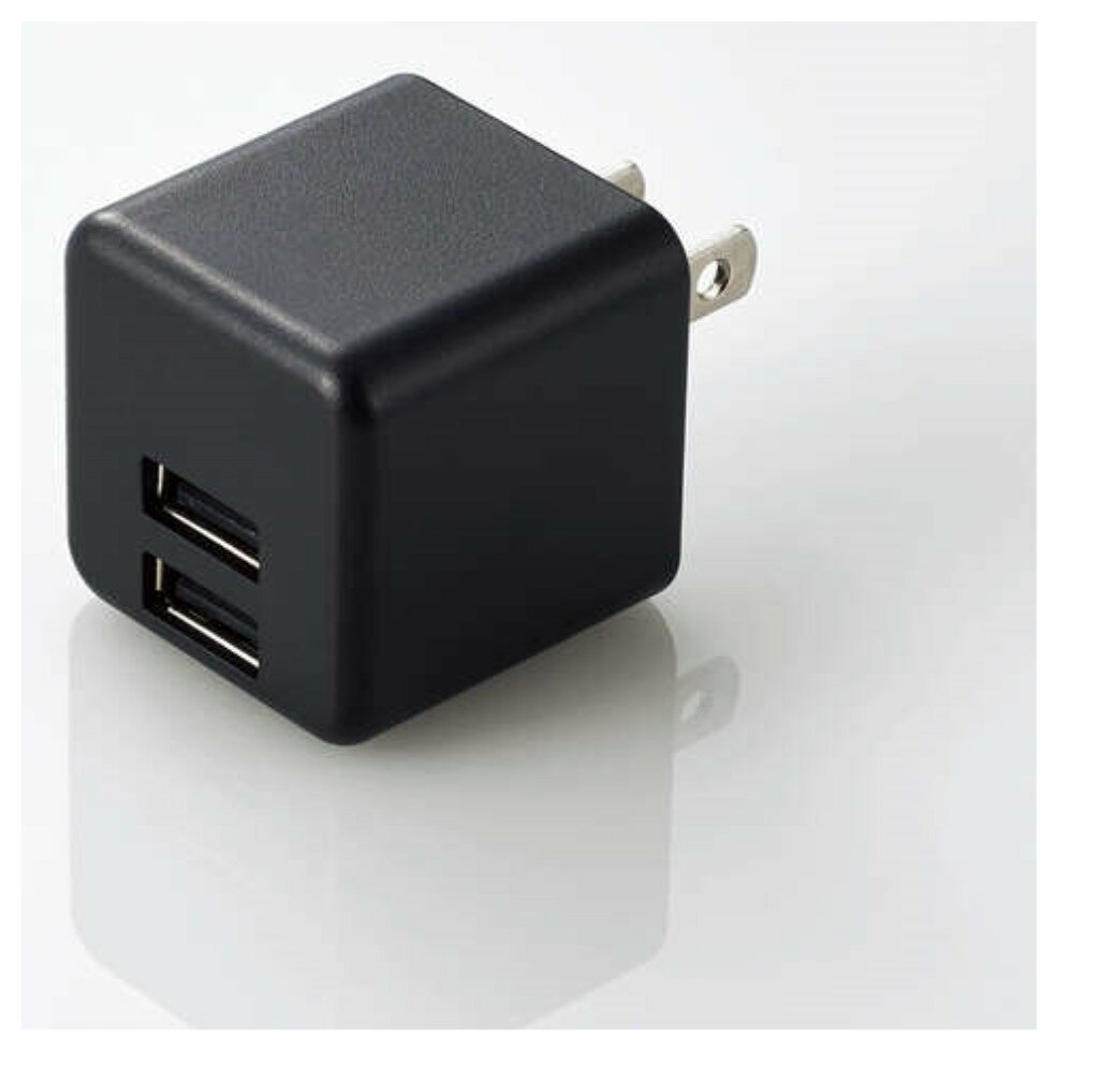 配送区分：SSサイズEL111EB【新品/取寄品/代引不可】AC充電器/スマホ・タブレット用/2.4A出力/USB-Aメス2ポート/おまかせ充電搭載/キューブ型/ブラック MPA-ACU11BK※ご注文手続き後、当店より発送予定日または取寄商品の在庫有無・納期を記載したご注文確認メールをお送りいたしますので必ずご確認をお願い致します。 こちらの商品はお取り寄せの商品となり、通常、土日祝を除く7営業日前後での発送となります。（詳細納期はご注文後にメールにてご案内致します。） ※発注手配の可否をメールにてご確認させて頂く場合がございます。必ず当店からご案内するメールをご確認ください。 ※商品の手配ができない場合や、発注手配可否の確認が取れない場合には誠に申し訳ございませんがキャンセルとさせていただきます。 ※直送の場合別途送料が掛かる場合がございます ※キャンペーン期間特価の場合ご注文金額が変更となる可能性がございます。 ※メーカーや弊社取引先へ申請書のご記入・提出をお願いする場合がございます。家庭用コンセントからスマートフォンやタブレット等を充電、給電できるAC充電器です。・商品詳細 : ■家庭用コンセントからスマートフォンやタブレット等を充電、給電できるAC充電器です。■携帯に便利なコンパクト設計のデザインを採用しています。■出力端子が2ポートありますので、スマートフォンなどを2台同時に充電が可能です。■1ポート最大出力12W(5V/2.4A)、合計最大出力12W(5V/2.4A)の高出力タイプです。■接続された機器を自動検知し、最速電流で充電できるおまかせ充電に対応しています。■対応機種：2つのUSB Type-Aポートから、それぞれ最大12W(5V/2.4A)、合計最大12W(5V/2.4A)までの出力で充電、使用可能な機器とその組み合わせ■コネクタ形状：USB Type-A メス x2■定格入力電圧：AC100-240V 50/60Hz■定格入力電流：0.4A■定格出力電力：合計12W■定格出力電圧：5V■定格出力電流：2ポート合計2.4A、1ポート最大2.4A■外形寸法：約 幅34mmx厚み34mmx高さ34mm※ACプラグ収納時■重量：約44g■カラー：ブラック■コンセントプラグ仕様：90度スイング構造、耐トラッキングスリーブ付■法令：◇PSE 特定電気用品■使用可能地域：日本■保証期間：1年■その他：おまかせ充電機能搭載