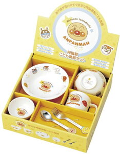 【新品/在庫あり】金正陶器 アンパンマン お子様食器ギフトセットM 日本製　074740　茶碗　皿　マグ　スプーン　フォーク