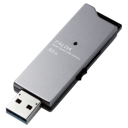 【新品/取寄品/代引不可】USBメモリー/USB3.0対応/スライド式/高速/DAU/32GB/ブラック MF-DAU3032GBK