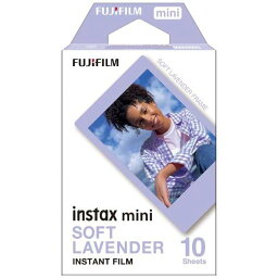 【新品/在庫あり】インスタントカラーフィルム instax mini 絵柄入りフレーム ソフトラベンダー 1パック（10枚入）　SOFT LAVENDER WW 1 富士フイルム