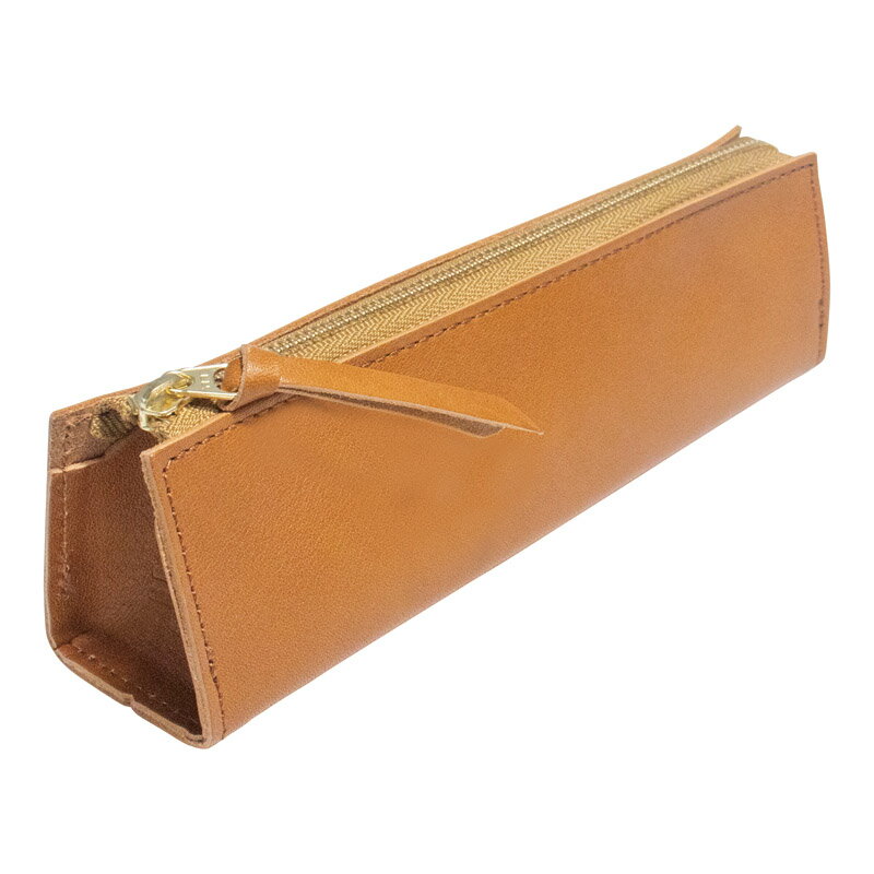 【新品/取寄品/代引不可】【特選商品】ヌメ革ペンケース キャメル OJ-0822