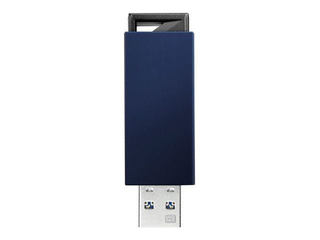 【新品/取寄品/代引不可】USB 3.0/2.0対応 ノック式USBメモリー 32GB ブルー U3-PSH32G/B