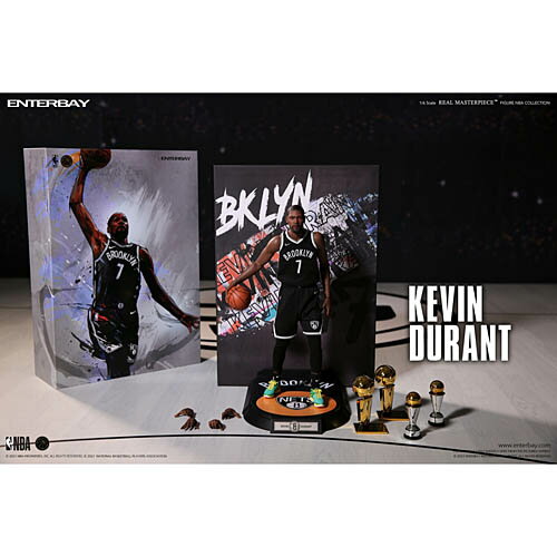 【新品/在庫あり】 エンターベイ リアルマスターピース NBAコレクション ケビン デュラント 1/6 コレクティブル フィギュア ブルックリン ネッツ ver