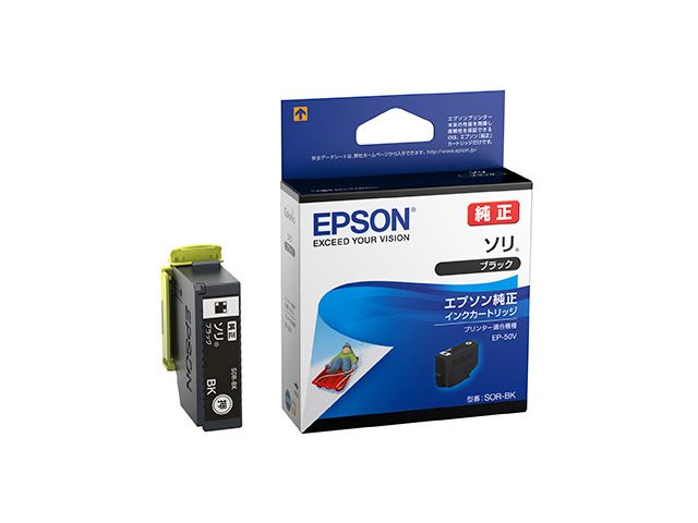 配送区分：SサイズEP10VEN【新品/取寄品/代引不可】インクカートリッジ ソリ SOR-BK (ブラック) SOR-BK※ご注文手続き後、当店より発送予定日または取寄商品の在庫有無・納期を記載したご注文確認メールをお送りいたしますので必ずご確認をお願い致します。 こちらの商品はお取り寄せの商品となり、通常、土日祝を除く7営業日前後での発送となります。（詳細納期はご注文後にメールにてご案内致します。） ※発注手配の可否をメールにてご確認させて頂く場合がございます。必ず当店からご案内するメールをご確認ください。 ※商品の手配ができない場合や、発注手配可否の確認が取れない場合には誠に申し訳ございませんがキャンセルとさせていただきます。 ※直送の場合別途送料が掛かる場合がございます ※キャンペーン期間特価の場合ご注文金額が変更となる可能性がございます。 ※メーカーや弊社取引先へ申請書のご記入・提出をお願いする場合がございます。