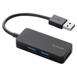 【新品/取寄品/代引不可】USBHUB3.0/ケーブル固定/バスパワー/3ポート/ブラック U3H-K315BBK