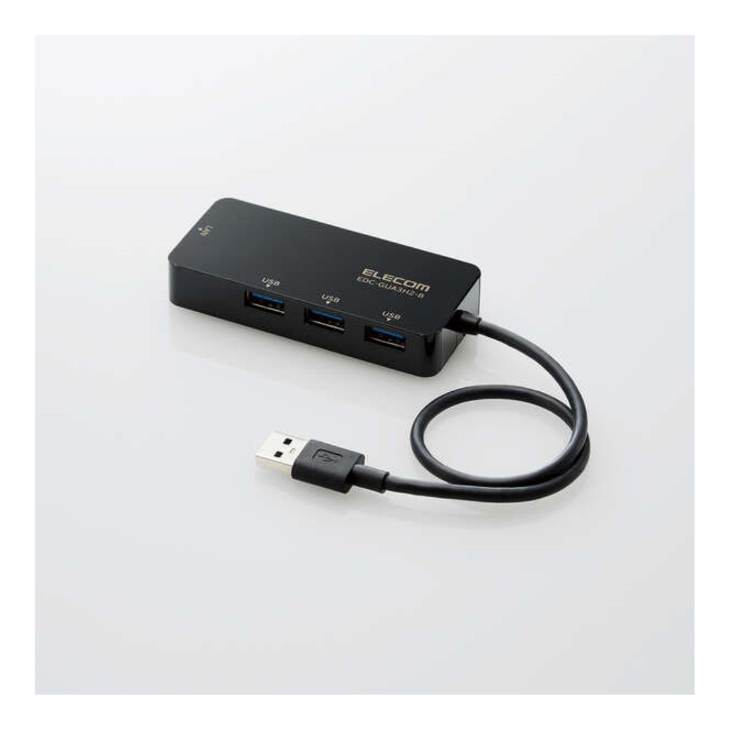 ڿ//ԲġͭLANץ/Gigaб/USB3.0/Type-A/USBϥ/֥å EDC-GUA3H2-B