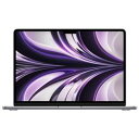 Apple MacBook Air 13.6型 M2チップ SSD 512GB メモリ8GB 8コア スペースグレイ MLXX3J/A Liquid Retina ディスプレイ