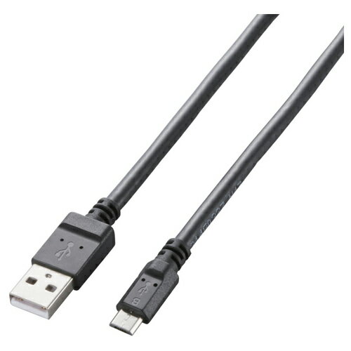 【新品/取寄品/代引不可】microUSBケーブル/2A出力/スタンダード/通信・充電/0.8m/ブラック MPA-AMB2U08BK