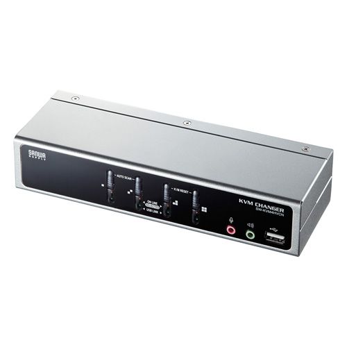 【新品/取寄品/代引不可】USB・PS/2コンソール両対応パソコン自動切替器(4:1) SW-KVM4HVCN