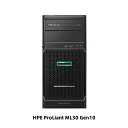 ML30 Gen10 Xeon E-2134 3.5GHz 1P4C 16GBメモリ ホットプラグ 8SFF(2.5型) S100i 500W電源 タワーRPS対応GSモデル P06793-291