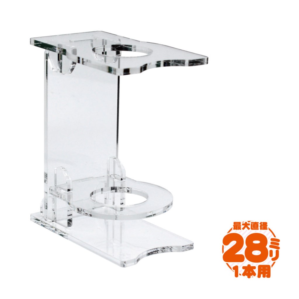 【新品/取寄品/代引不可】アクリルペンライトスタンド 28mm 1本用 クリア AC-PLSTAND281CL