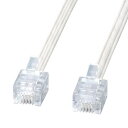【新品/取寄品/代引不可】エコロジー電話ケーブル 白 20m TEL-E4-20N2