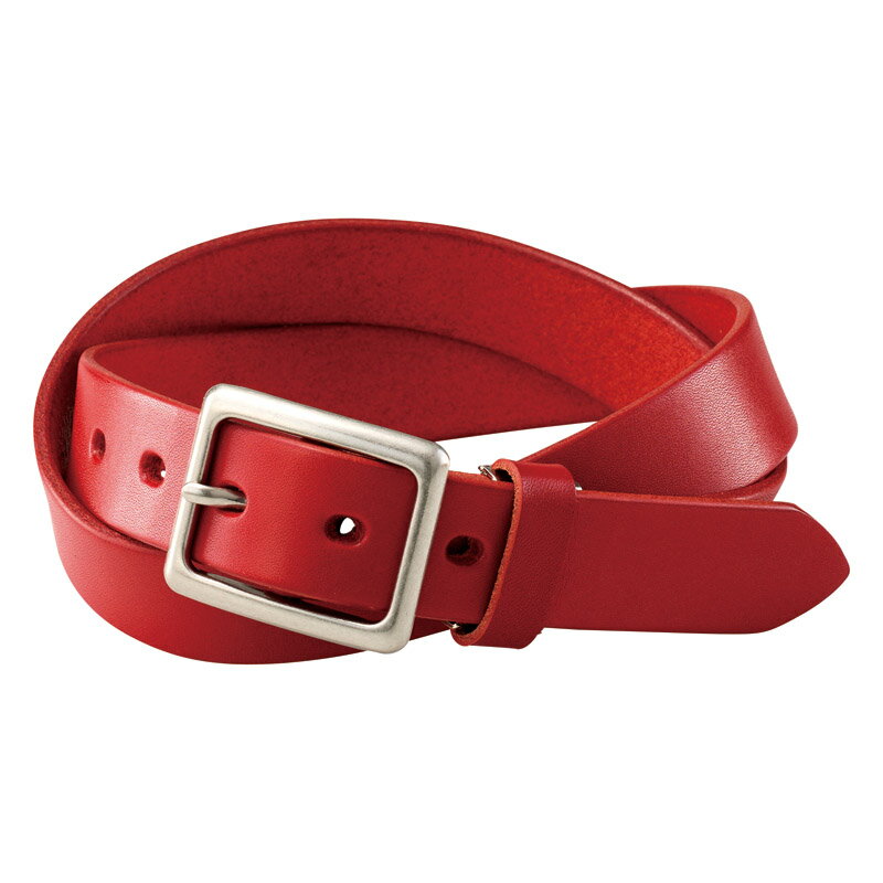 【新品/取寄品/代引不可】【特選商品】栃木レザー ベルト&キーホルダー レッド OJ-2401