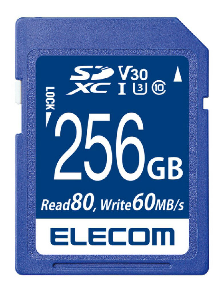 【新品/取寄品/代引不可】SDXCカード/データ復旧サービス付/ビデオスピードクラス対応/UHS-I U3 80MB/s 256GB MF-FS256GU13V3R