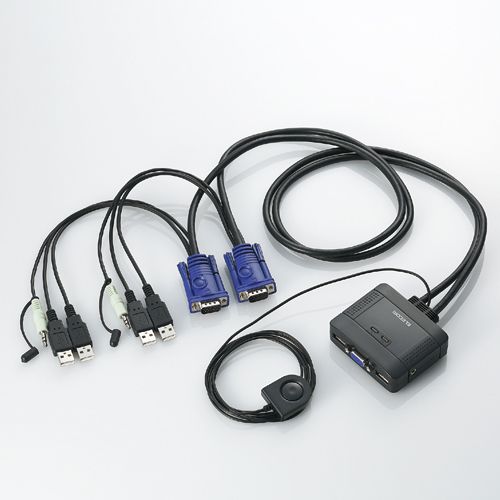 【新品/取寄品】USB⇔USBパソコン切替器/オーディオ切替 KVM-KUS