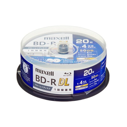 【新品/取寄品】録画用 BD-R 50GB 4倍速対応 プリンタブル ホワイト 20枚入 BRV50WPG.20SP 【新品/取寄品】録画用 BD-R 50GB 4倍速対応 プリンタブル ホワイト 20枚入 BRV50WPG.20SP