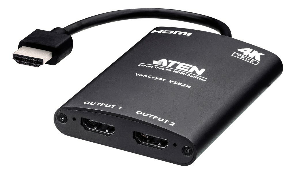 【新品/取寄品/代引不可】2ポート HDMI分配器(4K60p対応、自動ダウンスケーリング機能搭載) VS82H/ATEN
