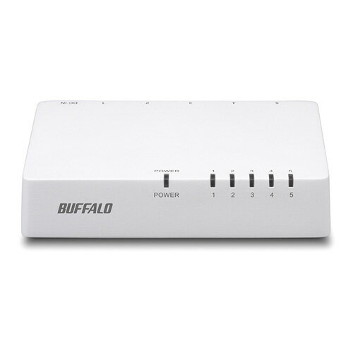 【新品/取寄品/代引不可】10/100Mbps対応 スイッチングHub プラスチック筐体/電源外付けモデル 5ポート ホワイト LSW4-TX-5EPL/WHD