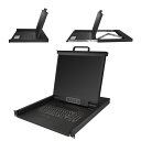 【新品/取寄品/代引不可】ラックマウント対応KVMコンソールドロワー VGA対応19インチLCD 1U シングルKVMスイッチ 1280x1024 RKCONS...