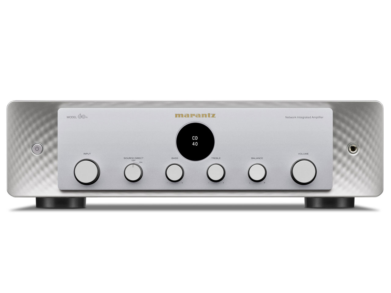 配送区分：Fサイズ【新品/在庫あり】marantz ネットワークプリメインアンプ MODEL 60n シルバーゴールド マランツ※ご注文手続き後、当店より発送予定日または取寄商品の在庫有無・納期を記載したご注文確認メールをお送りいたしますので必ずご確認をお願い致します。 《在庫あり》 HDMI ARCでテレビのサウンドをHi-Fiオーディオの世界に取り込み、「リビングオーディオ」を確立した「MODEL 40n」の多彩な機能性と豊かな音楽性、そしてクラスをリードする高音質を受け継いだミドルクラスのネットワークプリメインアンプ