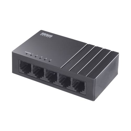 【新品/取寄品/代引不可】ギガビット対応 スイッチングハブ(5ポート・Type-C給電) LAN-GIGAC503BK