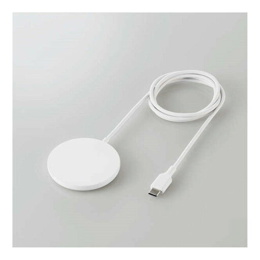 【新品/取寄品/代引不可】ワイヤレス充電器/マグネット内蔵/7.5W/卓上/ケーブル一体/1m/ホワイト W-MA02WH 【新品/取寄品/代引不可】ワイヤレス充電器/マグネット内蔵/7.5W/卓上/ケーブル一体/1m/ホワイト W-MA02WH