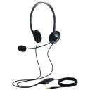 【新品/取寄品/代引不可】有線ヘッドセット/両耳オーバーヘッド/小型/4極/1.8m/ブラック HS-HP14STBK