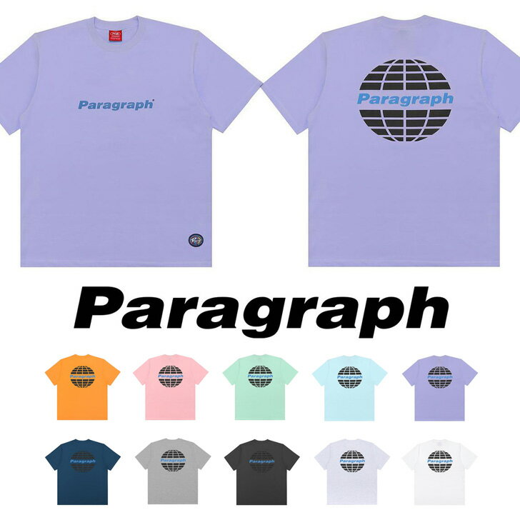 パラグラフ(PARAGRAPH)バックアースロゴTシャツ 正規品 公式 メンズ レディース 韓国ブランド 韓国ファッション 半袖 カットソー ユニセックス ストリート トップス カジュアル 通販 大きめ 春 夏 ブランド