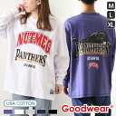 楽天REAL STYLE（リアルスタイル）Goodwear グッドウェア NUTMEG ベースボール SUPER BIG 2W7-62202 ロンT トップス 長袖 Tシャツ カットソー ナツメグ ブランド USAコットン 綿100％ 肉厚 厚手 7オンス ゆったり メンズ レディース プリント ロゴ 大きめ 大きいサイズ メール便