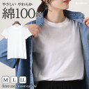 【綿100％】半袖クルーネックインナーカットソー レディース メンズ トップス 半袖 カットソー Tシャツ クルーネック インナー 綿100％ コットン100％ 通気性 吸湿 シンプル 無地 ホワイト 伸縮性 メール便