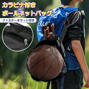 カラビナ付きシンプルドローコードボールネットバッグ ボールバッグ ボール入れ ボール収納 ボールネット メッシュ ポケット 収納 ボール バスケ サッカー バレ...