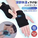 深部体温を下げる!両手用ジェル保冷剤付き接触冷感ハンドクーラー 保冷剤入れ AVA冷却 子供 レディース 大人 手のひら 冷やす グッズ ハンドカバー 2枚組 ...