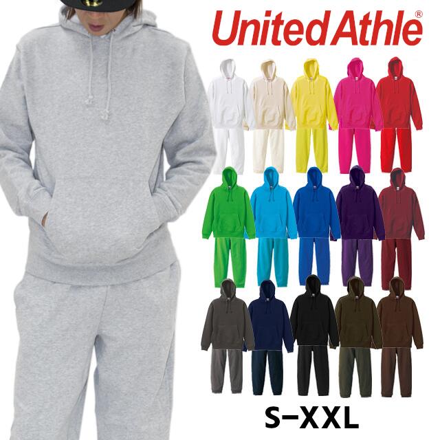 上下セット スウェット パーカー セットアップ メンズ レディース キッズ ユナイテッドアスレ UNITED ATHLE スウェットパンツ 無地 トレーニング ...