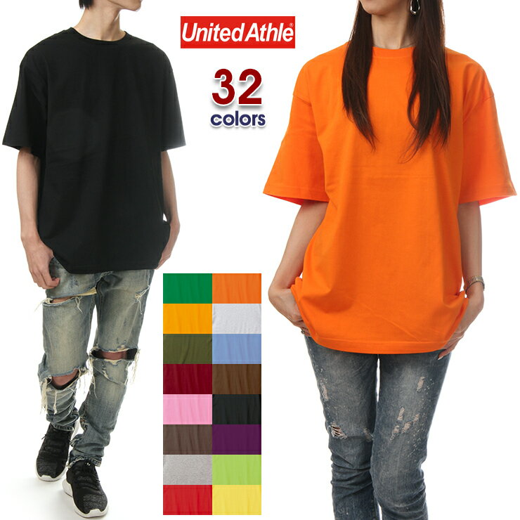 半袖Tシャツ メンズ レディース ユナイテッドアスレ 無地 United Athle 6.2オンス プレミアム 大きいサイズ 男女兼用 肌触り コットン タフ デイリーウェア 5942-01