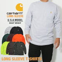 カーハート ポケット付き長袖Tシャツ CARHARTT USAモデル ワンポイント 無地　ロングスリーブTシャツ ロンT メンズ レディース スケート B系 ストリート系 ヒップホップ ダンス 衣装 黒 ブラック グレー レッド イエロー オレンジ クリスマスプレゼント