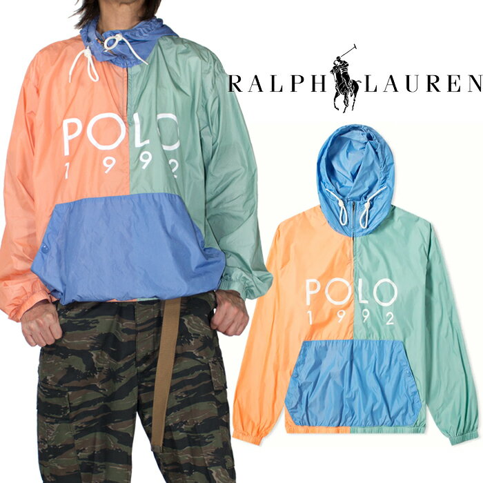 POLO RALPH LAUREN ラルフローレン ウィンドブレーカー メンズ USAモデル ナイロンジャケット アウター ジャンパー マウンテンパーカー スケート B系 系 USA ブランド ファッション パステル 