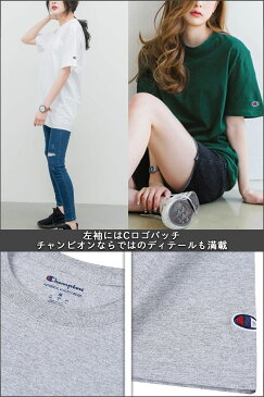 チャンピオン Tシャツ レディース メンズ 半袖 ビッグTシャツ CHAMPION 大きいサイズ ビッグシルエット ビッグ ビッグサイズ ヘビー 無地 厚手 綿 部屋着 パジャマ スポーツ ダンス 衣装 おしゃれ ゆったり USA ブランド 白 黒 紫 赤 イエロー S M L XL XXL ブランド 袖ロゴ