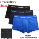 ボクサーパンツ 3枚セット カルバンクライン Calvin Klein CK ローライズ 前閉じ ストレッチ メンズ 男性用 アンダーウェア パンツ 下着 ブラ...
