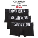 ボクサーパンツ 3枚セット カルバンクライン Calvin Klein CK ローライズ 前閉じ インテンスパワー メンズ 男性用 アンダーウェア パンツ 下着...