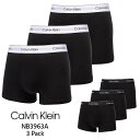 ボクサーパンツ 3枚セット カルバンクライン Calvin Klein CK メンズ 男性用 アンダーウェア パンツ 肌着 ブラック ホワイト 黒 白 ロゴ S...