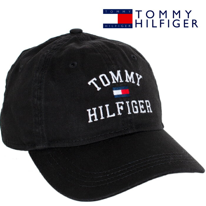 トミーフィルフィガー キャップ TOMMY HILFIGER キャップ 正規 メンズ 帽子 ローキャップ 6パネル 無地 カジュアル コットン ブラック 黒