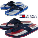 TOMMY HILFIGER トミーヒルフィガー サンダル 靴 トングサンダル ビーチサンダル ビーサン レジャー 旅行 フリップフロップ白 黒 ネイビー