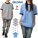 半袖Tシャツ メンズ 無地 ギルダン GILDAN 無地T半袖T リンガーTシャツ 大きいサイズ 黒 ブラック 赤 グレー ネイビー ホワイト 白 hiphop S M L XL 2XL