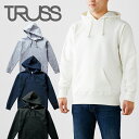パーカー メンズ 無地 TRUSS トラス ヘビーウェイトスウェットシャツ HSP136 12.4オンス 男女兼用 あったか 秋 冬 シンプル お揃い 黒 白 紺 グレー