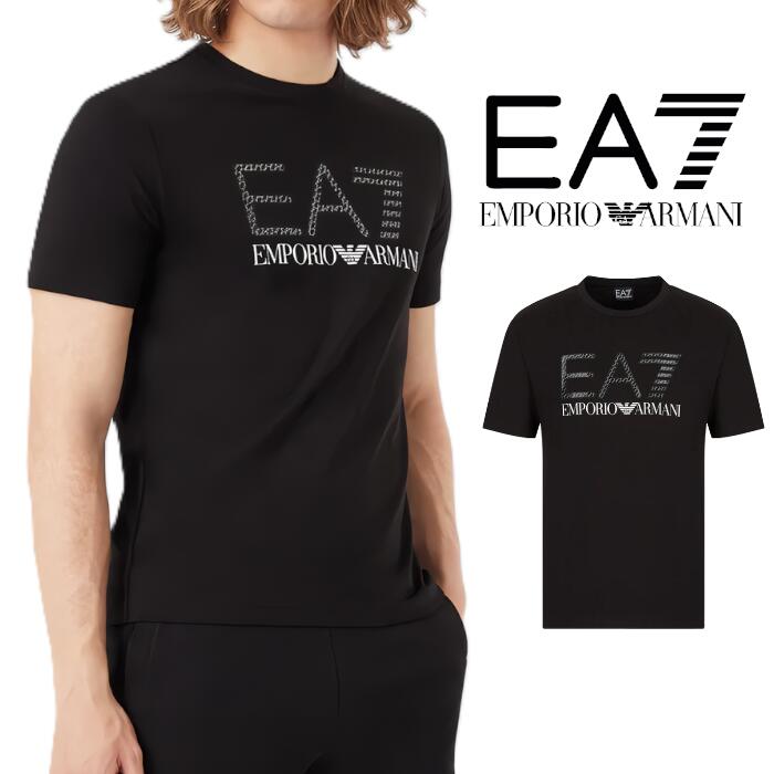 \売り尽くしセール/ 半袖Tシャツ EA7 Emporio Armani エンポリオ アルマーニ 黒 ブラック 綿100% 3Lpt54