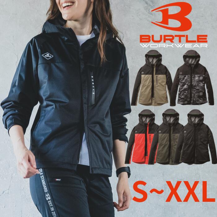 Rakuten - BURTLE ストレッチパーカー メンズ レディース ユニセックス ジャケット 撥水 M-XL 全4色 グリーン カーキ レッド ブラック