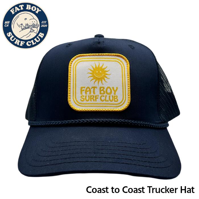 Rakuten - 帽子 キャップ トラッカーハット メンズ レディース Fat Boy Surf Club ファットボーイサーフクラブ ストリート系 サーフブランド ユニセックス ファッション小物 ネイビー 紺 イエロー 黄