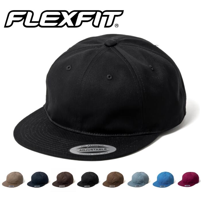 Rakuten - FLEXFIT キャップ メンズ レディース ユニセックス オールシーズン 綿 レトロスタイルキャップ ワントーン 全8色 カーキ ネイビー ブラウン ブラック ブルー ワインレッド