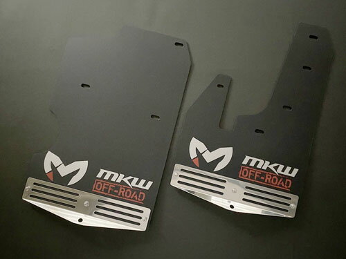 MKW NEW LOGO MUD FLAP 前後セット ミツビシ デリカD:5 後期型用 ブラック【外装品】【自動車パーツ】エムケーダブル ニューロゴ マッドフラップ